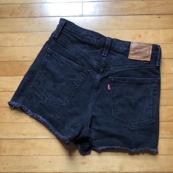 Levi’s Ribcage Shorts - Black Lake - Picture 3 of 4